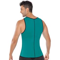 Men's Ultra Sweat Thermal Muscle Training Sauna Vest with Zip Front N10646