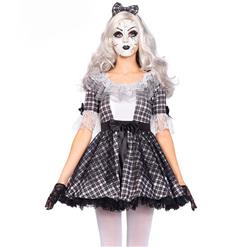 Sexy Rag Doll Costume, Hot Sale Halloween Costume, Cheap Porcelain Doll Costume, Fantasy Costume, #N10679