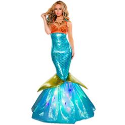 Under the Sea Costume, Beautiful Mermaid Costume, Sexy Aquarius Mermaid Costume, #N10704