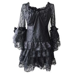 Cheap Black Party Dress, Fashion Lace Dress, Off-shoulder Dress, Sexy Clubwear Dress, #N10892
