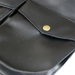 Steampunk Black Faux Leather Corset Pouch Belt N10903