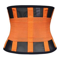Workout Sport Gym Orange Waist Trainer Belt Body Shaper for Hourglass Shape N11021