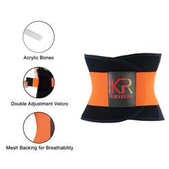 Workout Sport Gym Orange Waist Trainer Belt Body Shaper for Hourglass Shape N11021