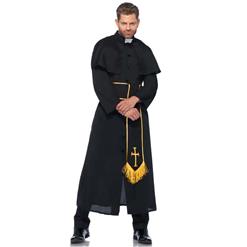 Men's Priest Costume, Cheap Halloween Costume, Plus Size Costume, Adult Men's Costume, #N11081