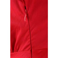 Vintage Red Short Sleeves Swing Rockabilly Ball Casual Dress N11089