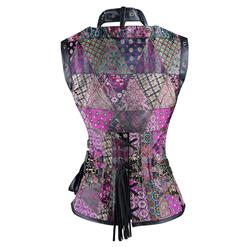 Steel Boned Steampunk Gothic Vintage Corset with Jacket and Pouches N11199