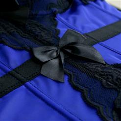 Women's Fashion Blue Lace Bustier Corset N11284
