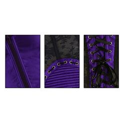 Fashion Satin Purple Shapewear Corset N11305