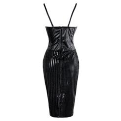 Fashion Black Spaghetti Strap Cocktail Party Bodycon Dress N11376