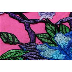 Elegant Vintage Embroidery Floral Print Dress N11543