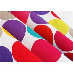 New Fashion Colorful Polka Dots Print Cocktail Swing Dresses N11642