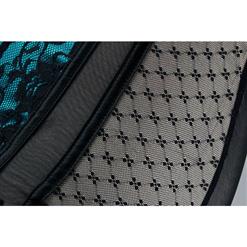 Fashion Black and Blue Lace Waist Cincher Bustier Corset N11696