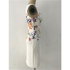 Fashion Floral Lace Detail Midi Dress N11730
