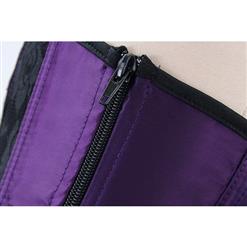 Fashion Purple Satin Sequined Shapewear Corset N11842