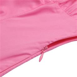 Sexy Pink Short Sleeve Off Shoulder T-shirt N12175