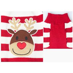 Pet Cartoon Christmas Elk Dog Sweater N12271