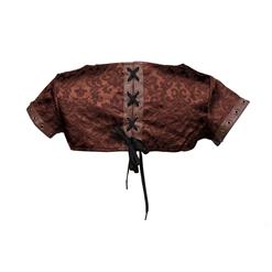 Steampunk Brown Faux Leather Corset Shrug With A Little Defect N12408