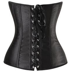 Classic Satin Corset With Zipper Front N1286