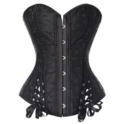 Black Embroidered Corset N1359