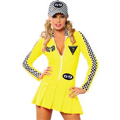 Racer Girl Costume Yellow N1371