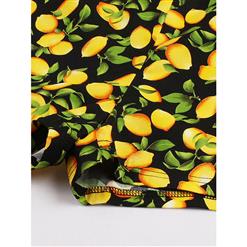 Hot Sale Women's Lemon Print Halter Rompers Jumpsuit N14035