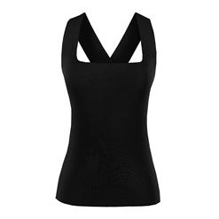 Cotton Blouse, Sexy Tank Top, Women's Top, Chiffon Sleeveless Vest, #N14065