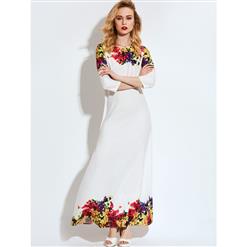 Summer Maxi Dresses for Women, White Long Maxi Dress, Casual Party Dress, Casual Dress for Women, #N14048