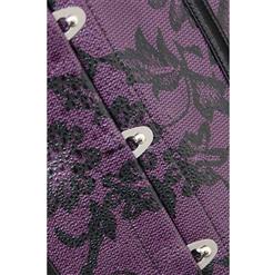Purple Leather Floral Fantasies Corset N1418