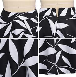 A-Line High Waist Floral Print Casual Skirt  N14214