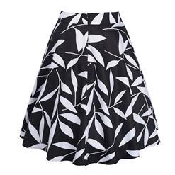 A-Line High Waist Floral Print Casual Skirt  N14214