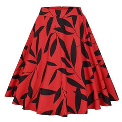 1950's Vintage Skirt, Women's Midi Skirt, Floral Print Skirt For Women, Casual Skirt, A Line Swing Skirt, #N14216