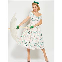 Hot Summer Swing Dress, Retro Cotton Blends Dresses for Women 1960, Vintage Dresses 1950's, Vintage Dress for Women, Sexy Dresses for Women Cocktail, Daily Dress, #N14237
