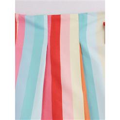Fashion Women's High Waist Multicolor Asymmetric Skirt N14244