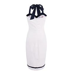Fashion Women's White Sweetheart Neckline Halter Bodycon Dress N14289