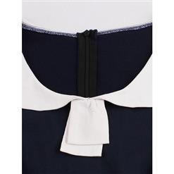 Hot Selling Vintage Peter Pan Collar Short Sleeve Bodycon Dress N14298
