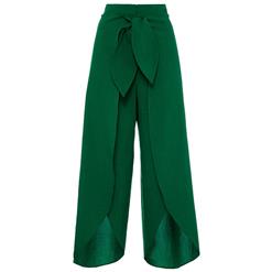 Classic Pants, Fashion Women's Casual Pants, Sexy Green Pants, Women Pants For Women, High Waist Pant, Irregular Loose Pant, #N14419