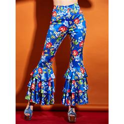 Classic Pants, Fashion Women's Casual Pants, Sexy Blue Pants, Women Pants For Women, High Waist Pant, Silm Fitting Bellbottoms, #N14421