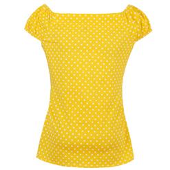 Women's Elastic V Neck Cape Sleeve Wave Point T-shirt N14451