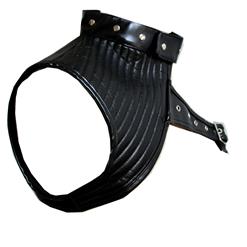 Women's Steampunk Black One-shoulder Leather Spiral Stripe Corset Shrug N14708