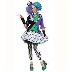 Tea Party Alice Costume, Charming Alice Costume, Alice In Wonderland Adult Costume, Women's Mad Hatter Costume, Halloween Costume, #N14742