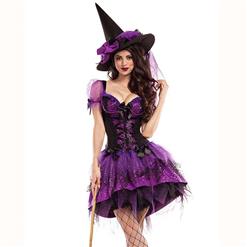 Elegant Purple Witch Halloween Adult Costume N14747