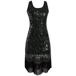 1920s Vintage Dresses for Women, Black Bodycon Dress, 1920s Fashion Dress for Women, Sequin Sleeveless Dress, Women's Flapper Dresses 1920s, #N14888