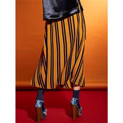 Fashion Women's Stripe Print Tie Up Waist Summer Beach Wrap Skirt N14923