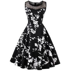 Retro Dresses for Women 1960, Vintage Dresses 1950's, Vintage Dress for Women, Floral Print Dress, Cheap Party Dress, #N14986