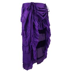Victorian Steampunk Gothic Short Front Ruffle Skirt N15063