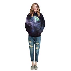 Couples All-match 3d Starry Sky Printed Long Sleeve Hoodie Christmas Costumes N15118
