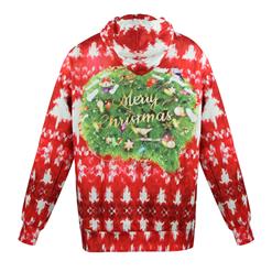 Couples All-match Christmas Element Printed Long Sleeve Christmas Hoodie N15120