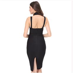 Women's Sexy Sleeveless Low Cup Strappy Bodycon Bandage Party Dress N15150