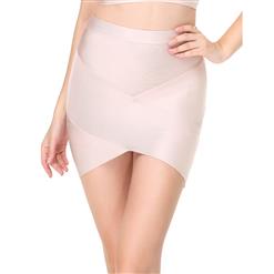 Women's Sexy Elastic Bodycon Asymmetric Bandage Mini Skirt N15152