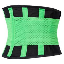 Unisex Green Neoprene Stripe Waist Trainer Body Shaper Belt N15284